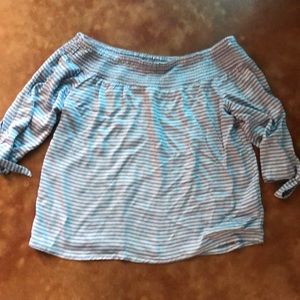 Off the shoulder 100%rayon.